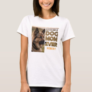 Personalized Photo Best dog mom ever T-Shirt