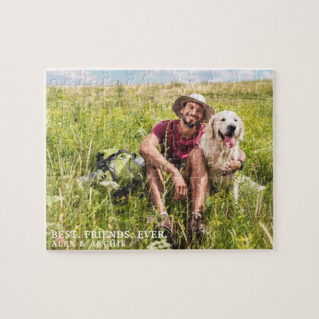 Personalized Photo Best Friends Ever Jigsaw Puzzle (Horizontal)