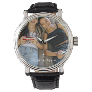 Personalized Photo Best Friends Forever Custom  Watch