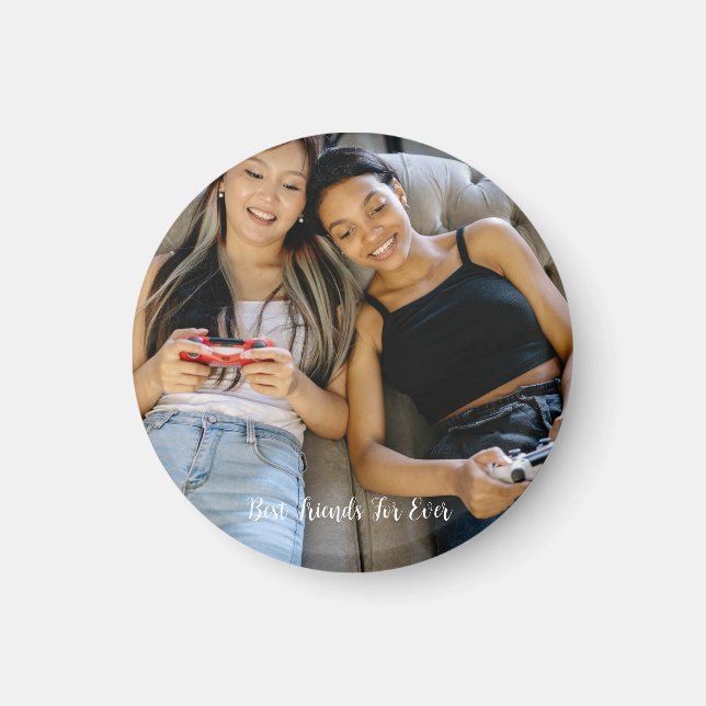 Personalized Photo Best Friends Forever Magnet (Front)