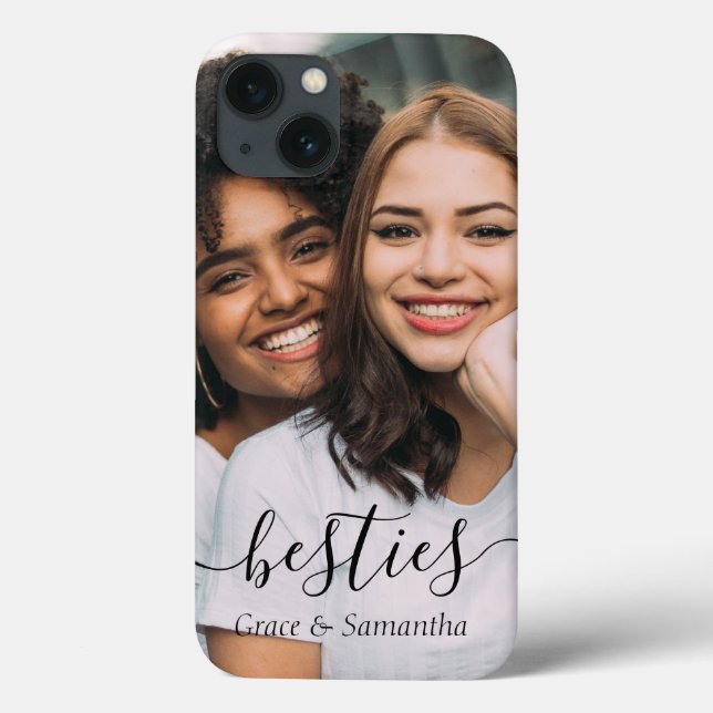 Personalized Photo Besties Best Friends Case-Mate iPhone Case (Back)