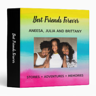 Personalized Photo BFF Best Friends 3 Ring Binder