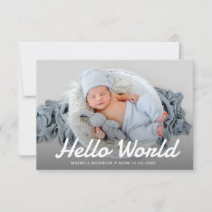 Personalized Photo Birth Announcement