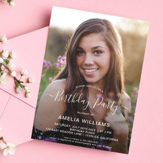 Personalized Photo Birthday Any Age Invitation