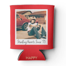Personalized Photo Birthday Can Cooler