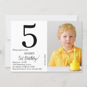 Personalized Photo Birthday Kids Boy Girl Party Invitation