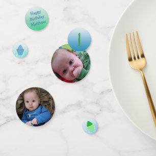 Personalized Photo & Birthday Year Confetti