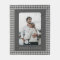 Personalized Photo Black and Grey Gingham Plaid 