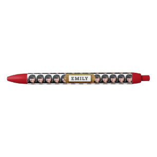 personalized photo black ink pen