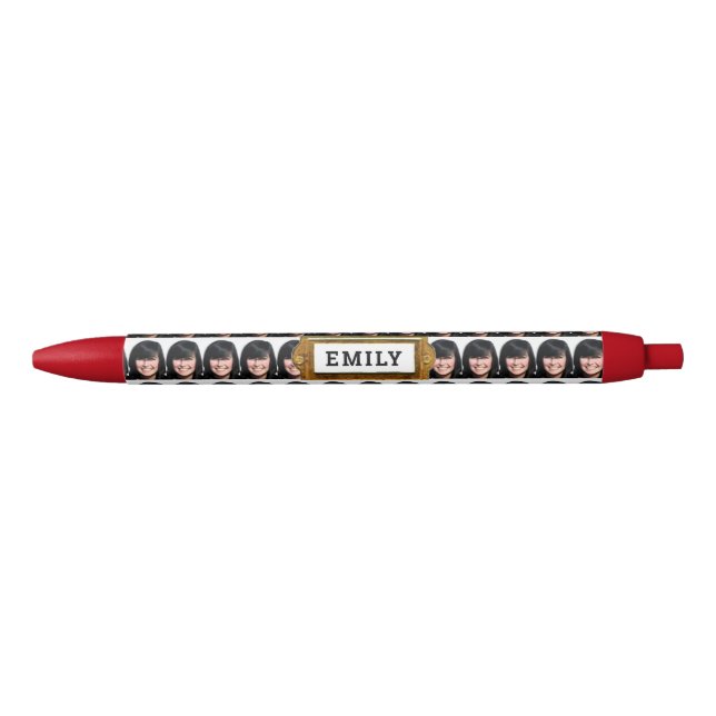 personalized photo black ink pen (Front)