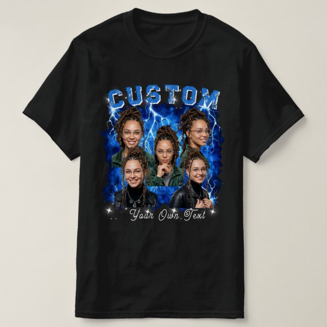 Personalized Photo Bootleg T-Shirt (Design Front)