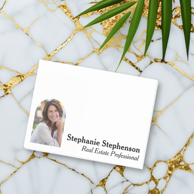 Personalized Photo Business Arched Frame Post-it Notes (personalized custom photo post-it notes)