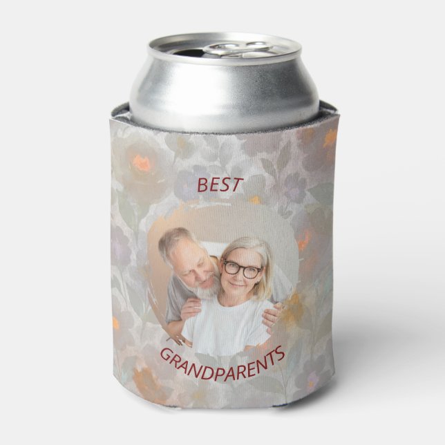 Personalized Photo Can Cooler | Best Grandparents (Can Front)