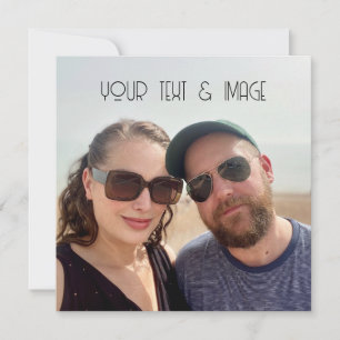 Personalized photo card create your own with text