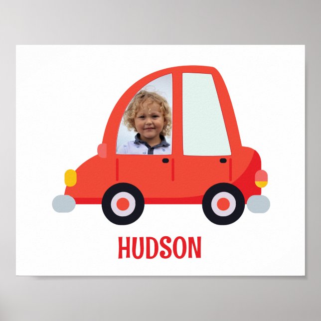 Personalized Photo Cars Poster (Front)