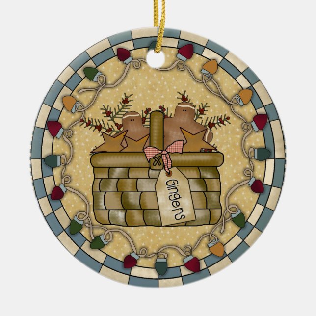 Personalized Photo Ceramic Christmas Ornament (Front)