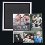 Personalized Photo, Chalkboard, Family Reunion Magnet<br><div class="desc">Surprise the family with these personalized magnets which include photos you choose,  your last name and reunion year. A fun souvenir,  gift for grandma,  grandpa,  the children,  grandchildren,  moms and dads.</div>