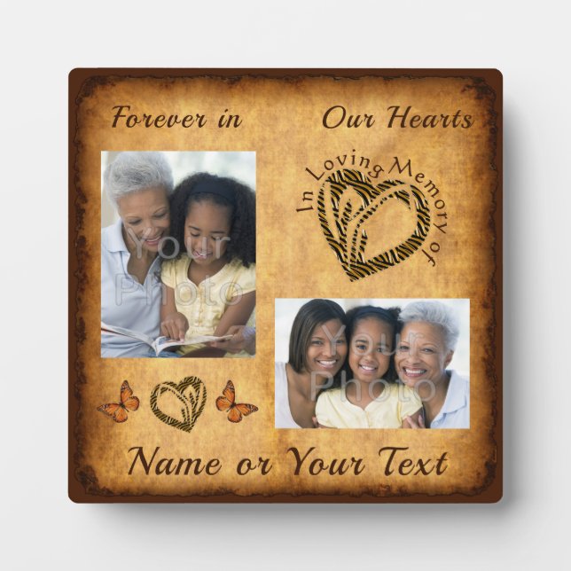 Personalized Photo Cheap Memorial Plaques (Front)