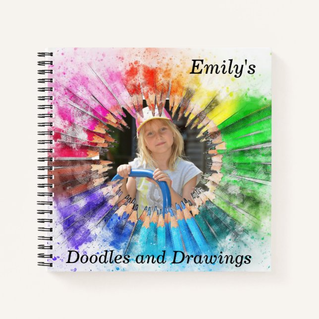 Personalized Photo Children's Spiral Notebook (Front)