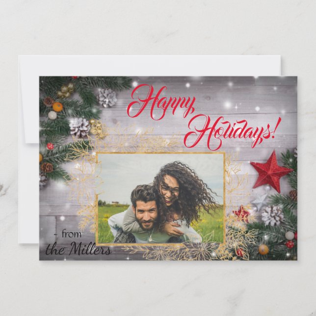 Personalized Photo Christmas Card (Front)