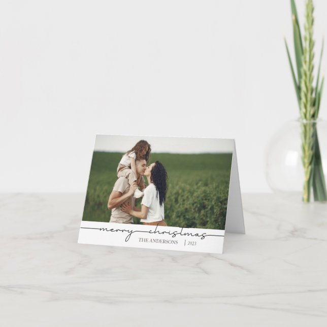 Personalized Photo Christmas Card (Front)