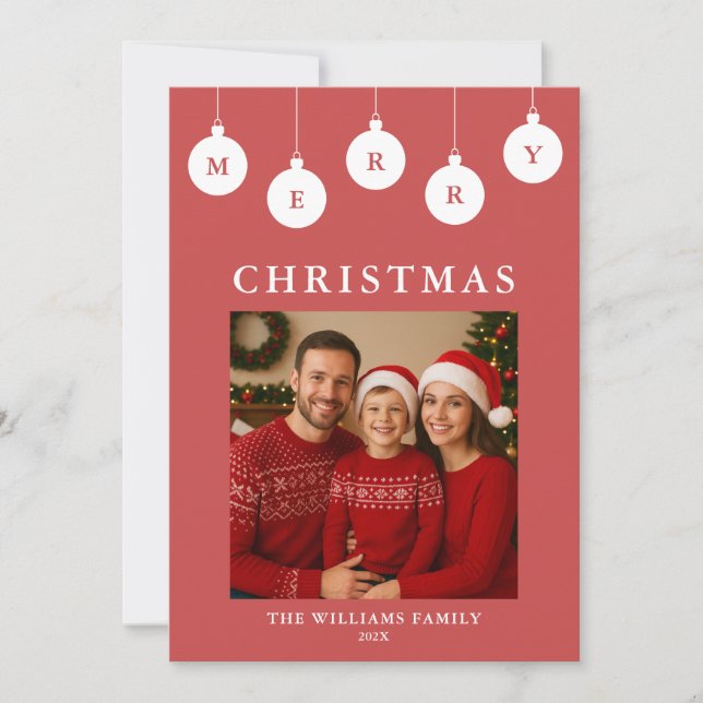 Personalized Photo Christmas Card (Front)