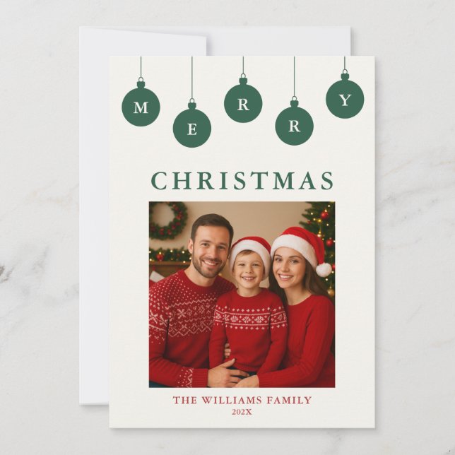 Personalized Photo Christmas Card (Front)