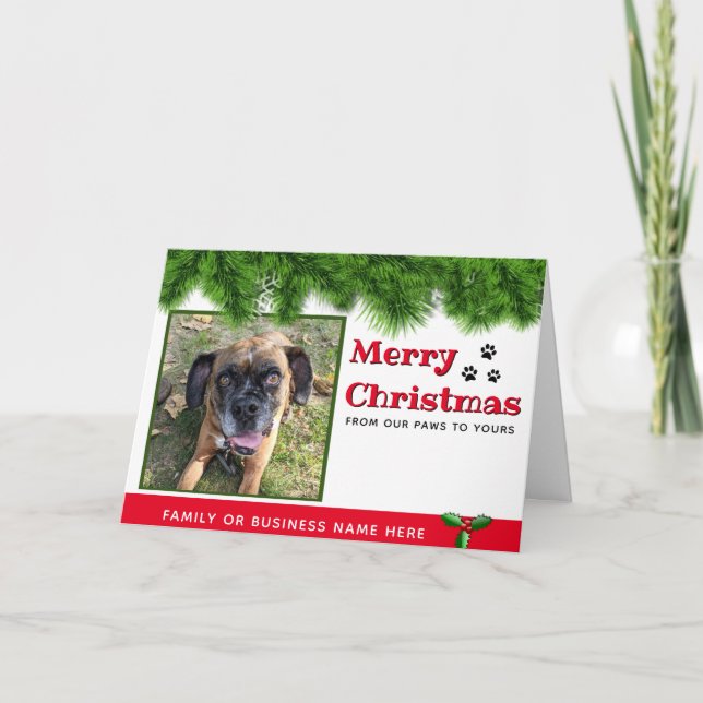 Personalized Photo Christmas Card from the Dogs (Front)