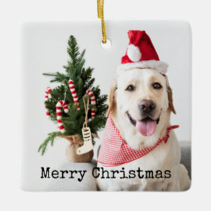 Personalized Photo Christmas Ceramic Ornament