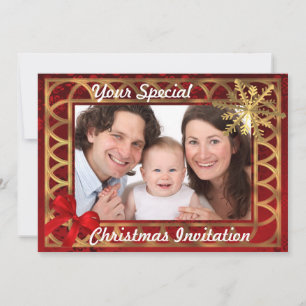 Personalized photo Christmas Invitation