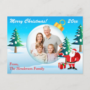 Personalized PHOTO Christmas Ornament Post Card