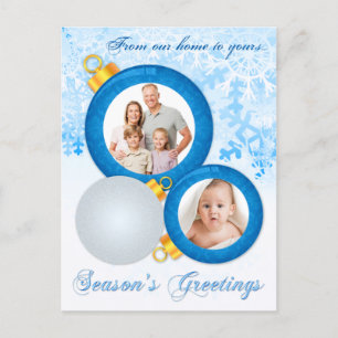Personalized PHOTO Christmas Ornament Post Card