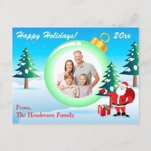 Personalized PHOTO Christmas Ornament Post Card 2