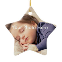 Personalized Photo Christmas Star Ornament