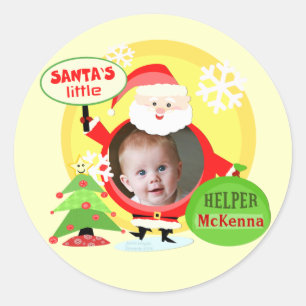 Personalized Photo Christmas Stickers