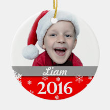 Personalized Photo Christmas Tree Ornament 2016