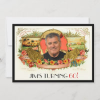 Personalized Photo Cigar Box Label Party Invite