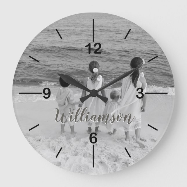 Personalized Photo Clock Customized with Name (Front)