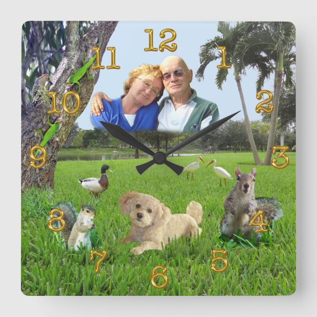 Personalized PHOTO Clocks Your Photo and Pet (Front)