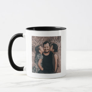 Personalized Photo Coffee Mug, Minimalist Dad Mug
