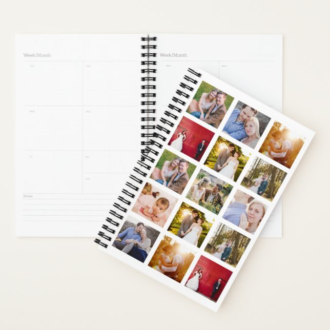 Personalized Photo Collage 15 Photos Planner (Display)