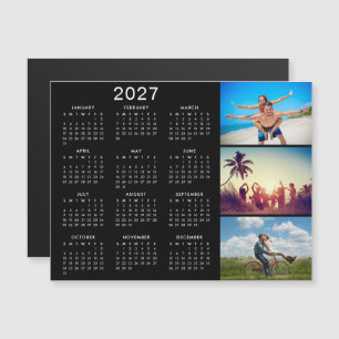 Personalized Photo Collage 2025 Calendar Magnet