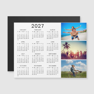 Personalized Photo Collage 2025 Calendar Magnetic Invitation