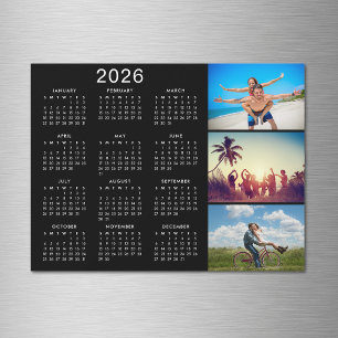 Personalized Photo Collage 2026 Calendar Magnet