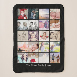 Personalized Photo Collage 20 photo One of a Kind Sherpa Blanket