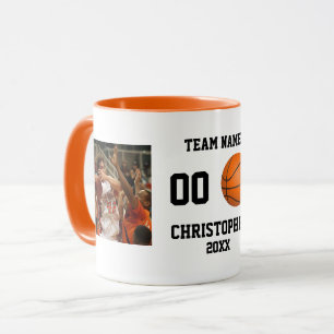 Personalized Photo Collage Basketball Mug