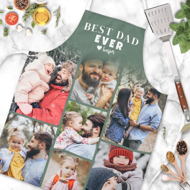 Personalized Photo Collage Best Dad Apron (Personalized Photo Collage Best Dad Apron )