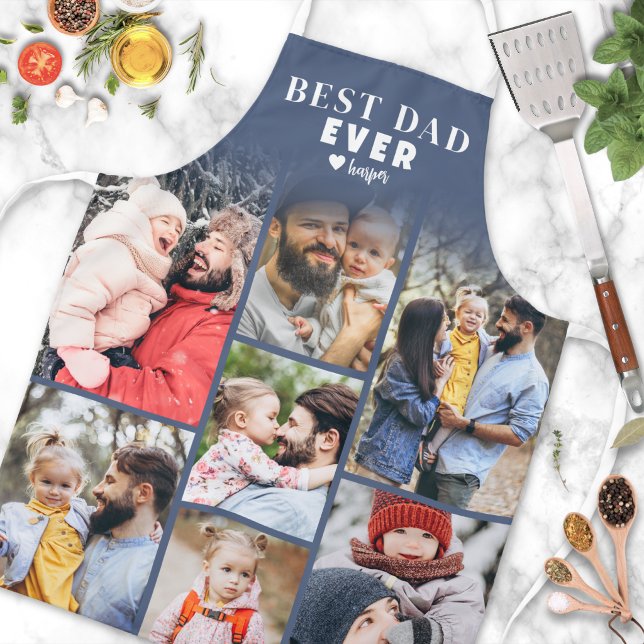 Personalized Photo Collage Best Dad Apron (Personalized Photo Collage Best Dad Apron )