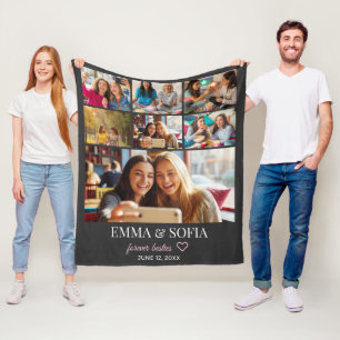 Personalized Photo Collage Birthday Throw Blanket 