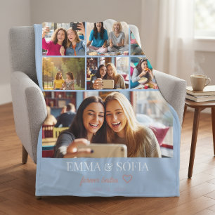 Personalized Photo Collage Birthday Throw Blanket